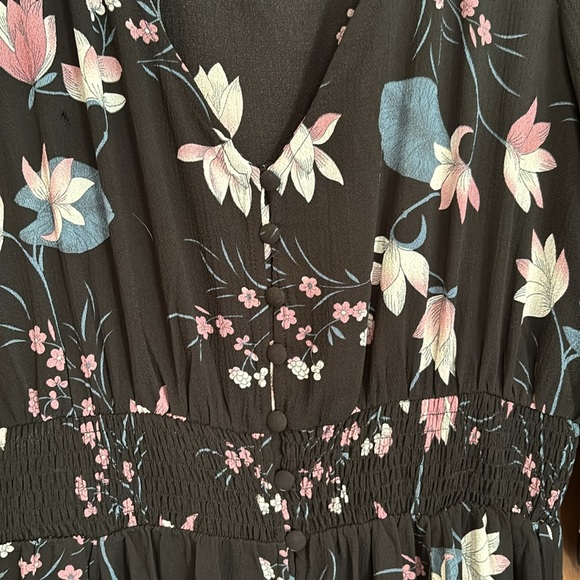 Maxi dress. Multi floral, button front, beautiful. - Picture 3 of 6